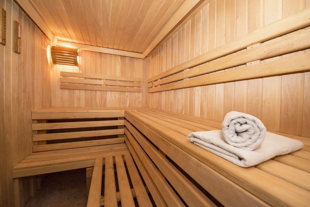 Aufbau einer Sauna